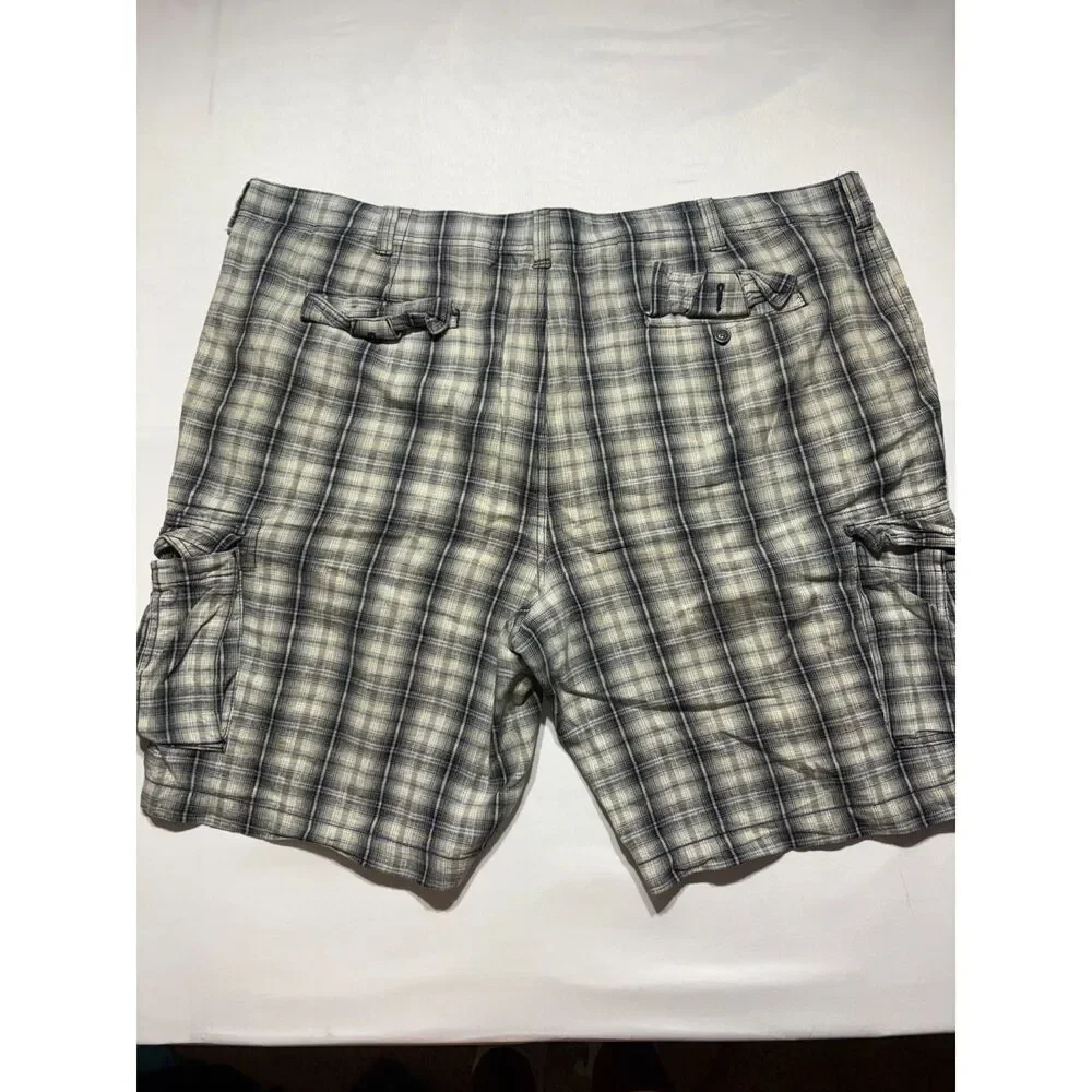 Tommy Hilfiger Plaid Cargo Shorts Men's Size 44 Gray